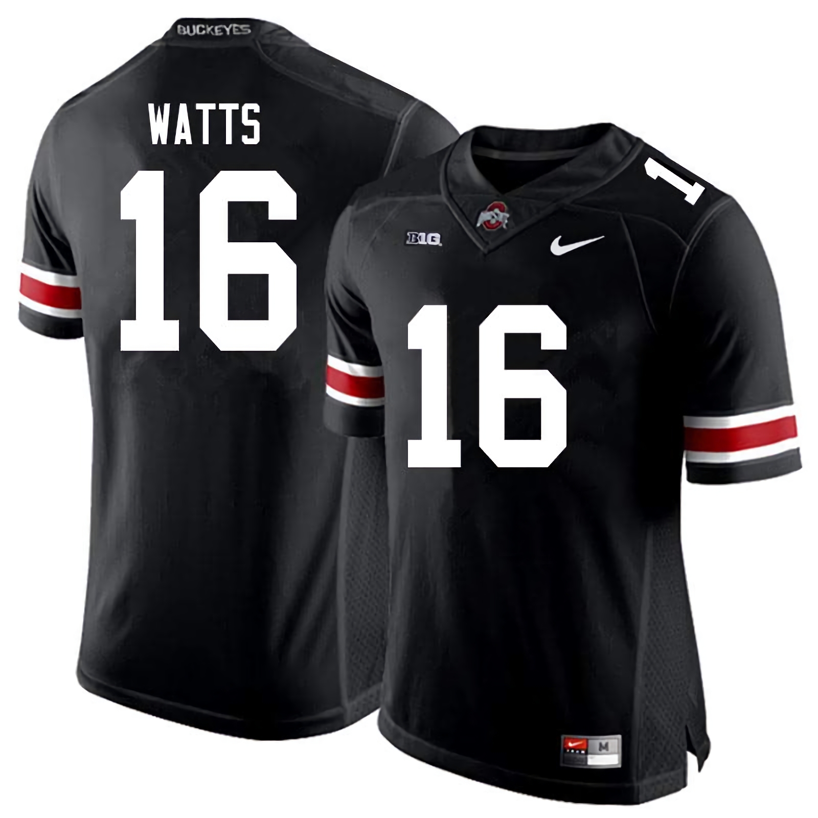 Ryan Watts Ohio State Buckeyes Men's NCAA #16 Nike Black College Stitched Football Jersey HEB3656NA
